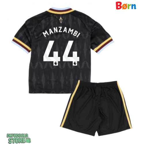 Aston Villa Johan Manzambi #44 Replika Babytøj Udebanesæt Børn 2026-27 Kortærmet (+ Korte bukser)